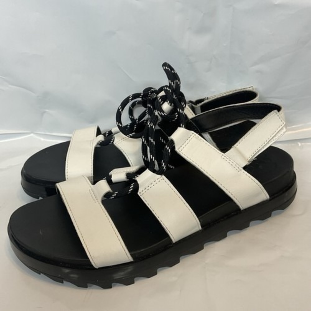 Sorel White Roaming Leather Lace Up Gladiator Hiking Sandals Women 9 Vietnam